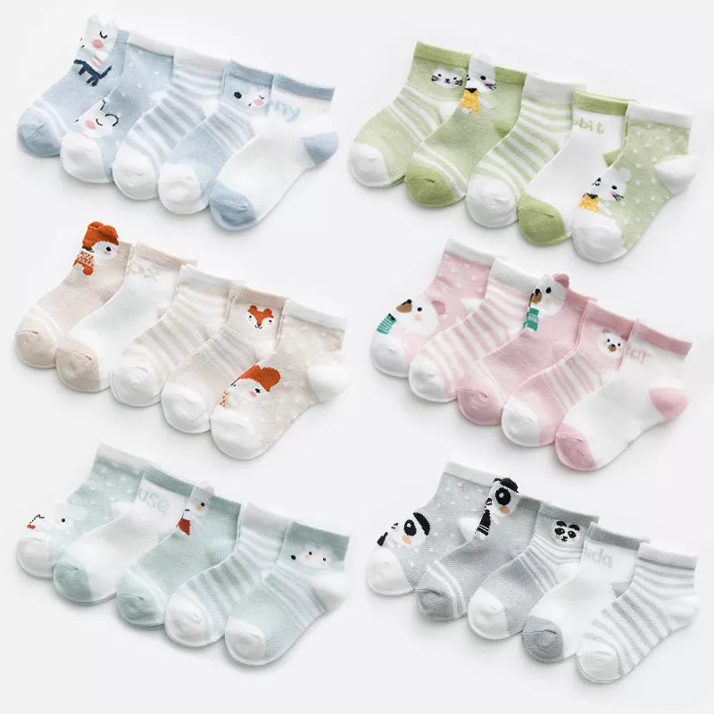 5Pairs/lot 0-2Y Infant Baby Socks Baby