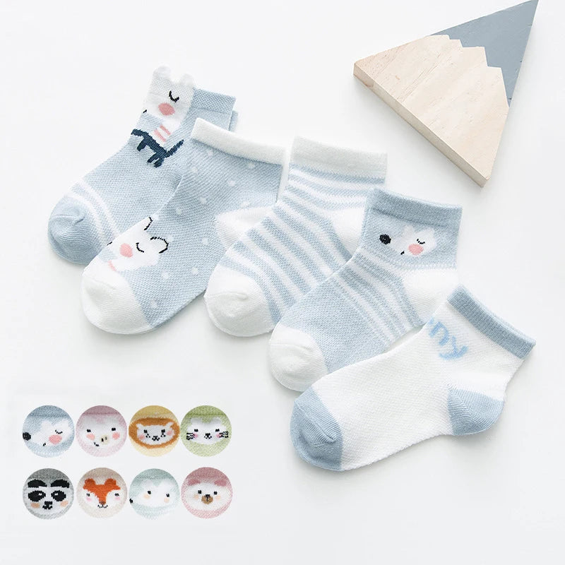 5Pairs/lot 0-2Y Infant Baby Socks Baby