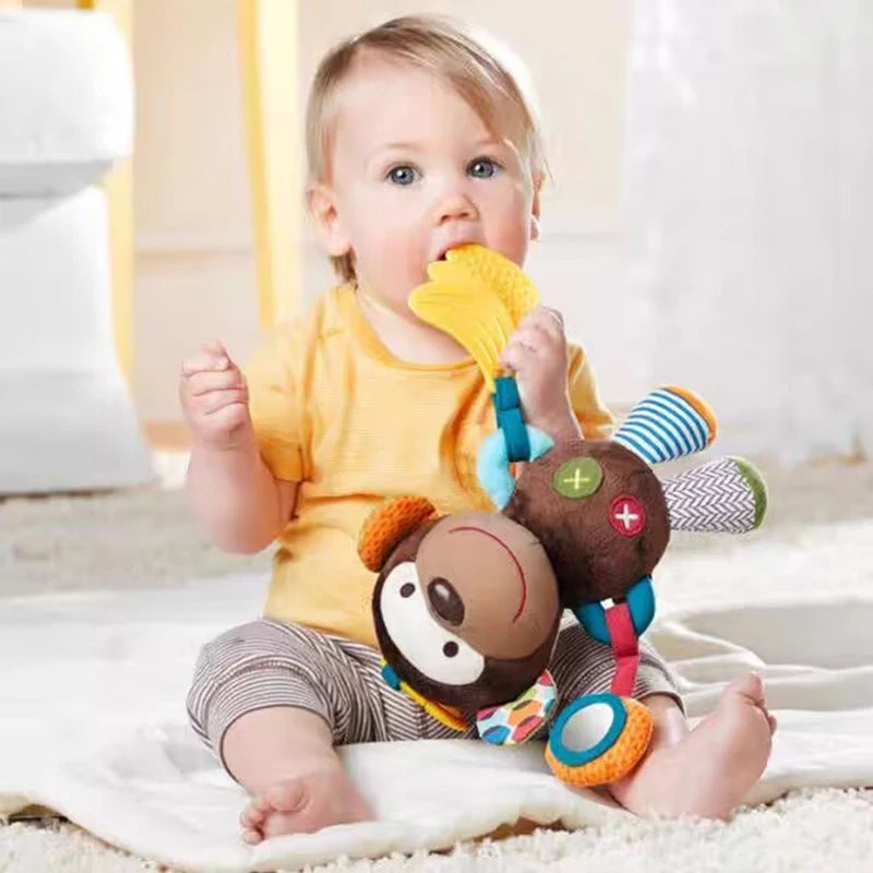 Baby Toys Plush Stuffed Rattle Stroller Hanging  0 6 months