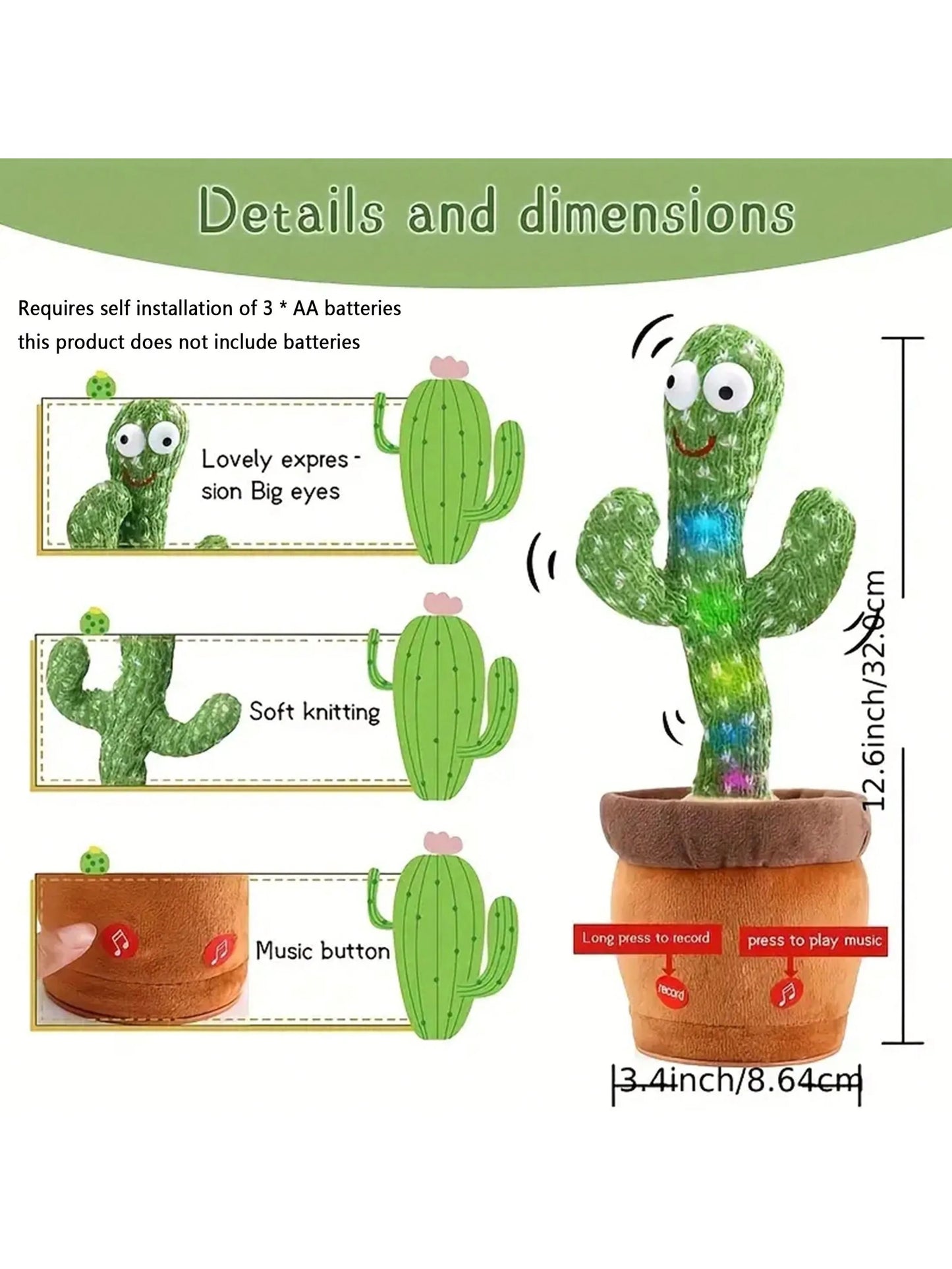 Dancing & Talking Cactus Toy