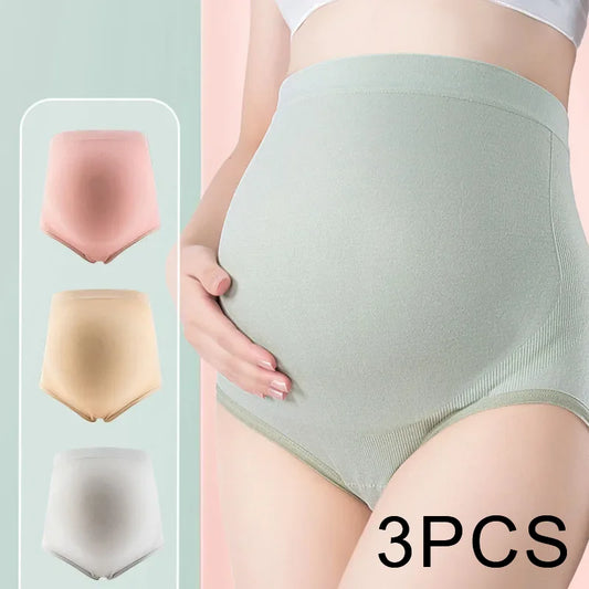 3PCS/set females Maternity Panties Women's High Waist Full Belly support Comfortable