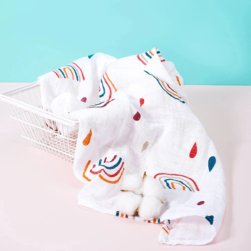 Bamboo Cotton Muslin Bibs and Burp Cloths