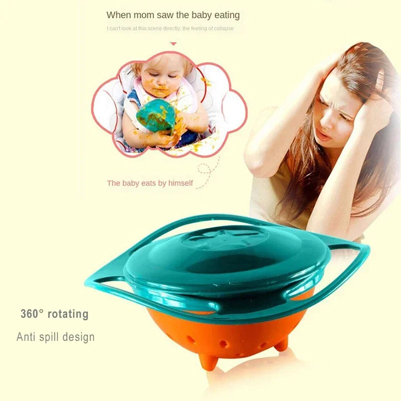 Baby Training  360° Rotate Spill-Proof Feeding Dish