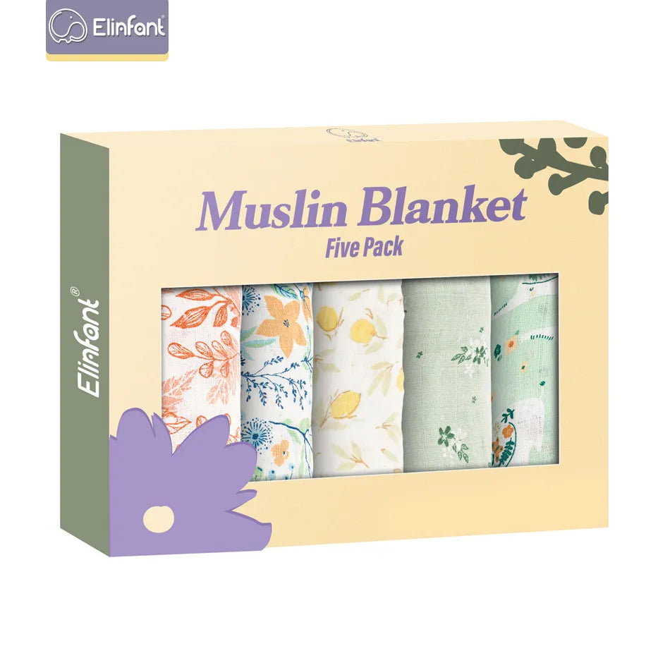 Bamboo Cotton Muslin Bibs and Burp Cloths