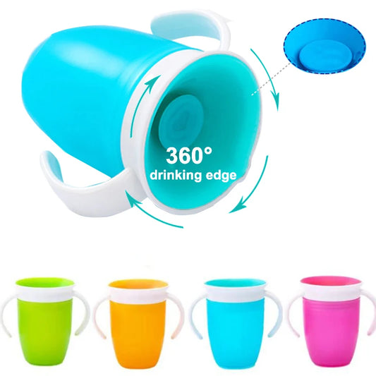 360 degree rotating baby cup with double handle